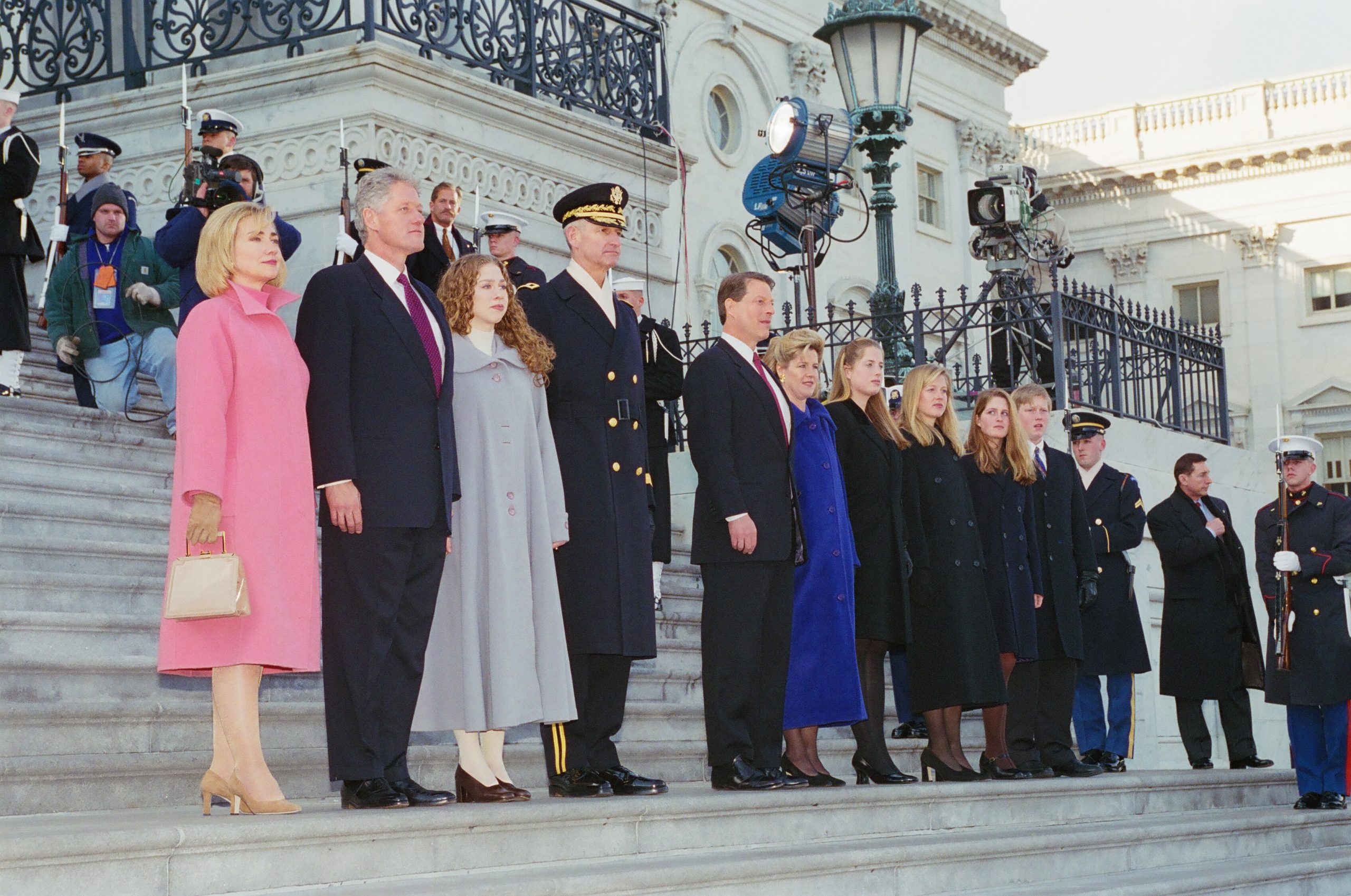 Inaugural Ceremony 1997, Departure and Military Review